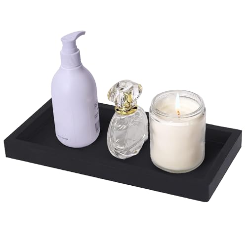7.8 Inchs Square Silicone Bathroom Tray Vanity Tray Trinket Tray for Scrubber, Lotion Bottles, Perfume, Jewelry, Candle, Key Trinket Ring