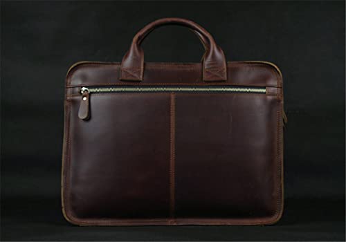 Luxury Genuine Leather Men Briefcase Laptop Bag Portfolio Business Bag Briefcase Document Office Bag3