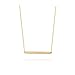 S.Leaf Bar Necklace Gold Necklaces for Women Sterling Silver Dainty Necklace (Yellow Gold)