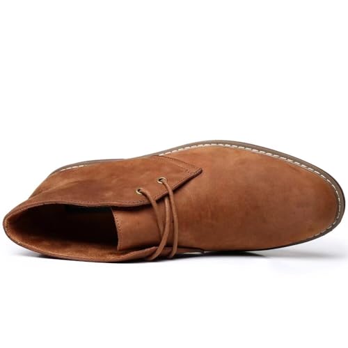 Image of Arkbird Chukka Boots for men, Grainy Leather Lace-up Ankle Boot Fashion and Comfort Casual Oxfords