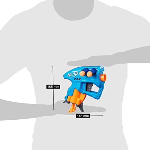 Nerf Nanofire Blaster, Blue Single-Shot Blaster With Dart Storage, Includes 3 Elite Darts, For Kids Ages 8 And Up