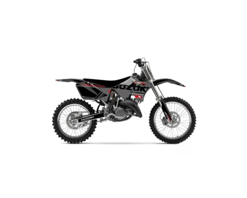 Kit deco moto cross compatible avec Suzuki 125 RM noir autocollant