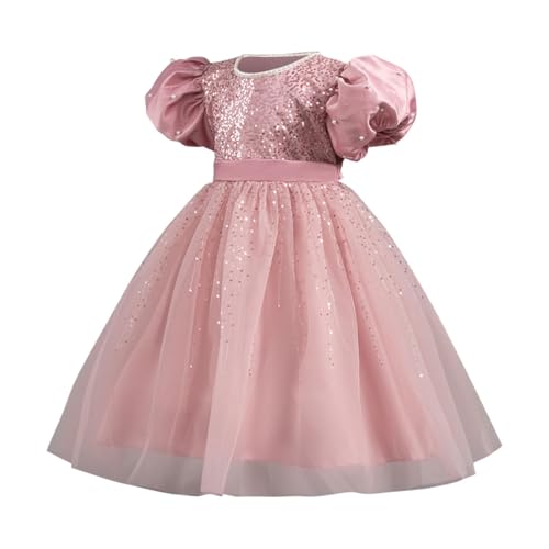 Vestido de desfile para niñas con detalle de banda en la cintura
