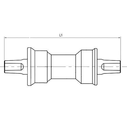 M-Wave Unisex-Adult M Wave Carousel BB Repair Reparatur Innenlager Kompakt 113mm Fahrrad, Silber, 113 mm EU