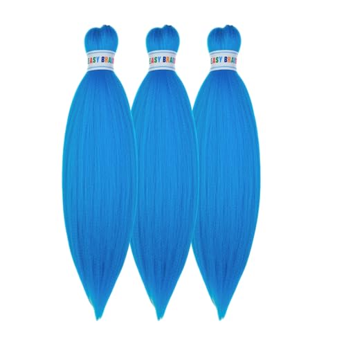 Kids Braiding Hair Pre Stretched Light Blue 16...