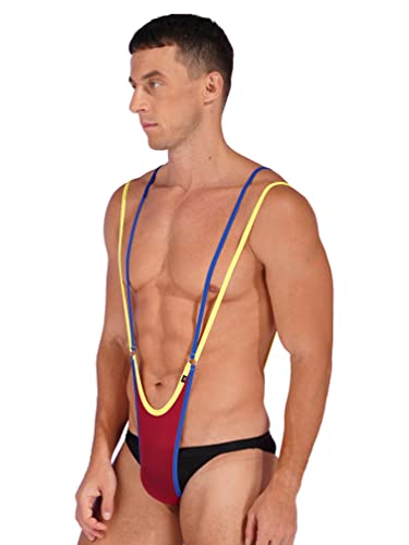 AGJGFM Men's V Sling Stretch Sexy Underwear Mankini Briefs Suspender Swimsuit Swimwear Thong4