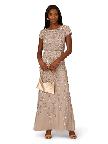 Image of Adrianna Papell Embellished Mikado Gown