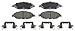 Wagner ThermoQuiet QC1649 Ceramic Disc Pad Set, Front