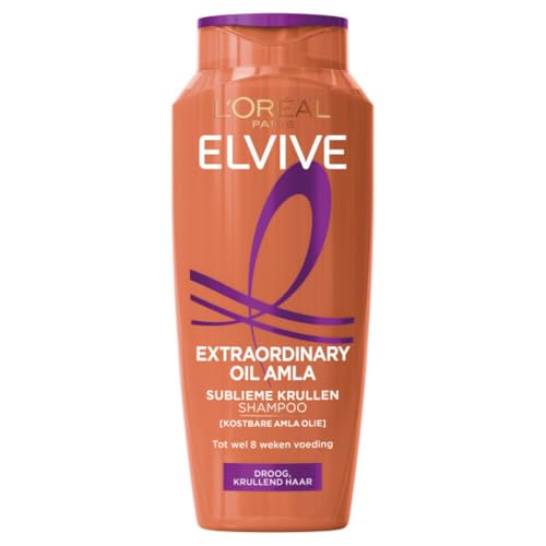 Confezione da 3 pezzi – L'Oréal Elvive Extraordinary Oil Shampoo per la cura dei ricci – ricci definiti ed elastici – 250 ml
