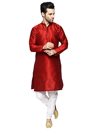 Image of Silk Blend Men's Kurta Pyjama Set /Kurta Pajama for Men