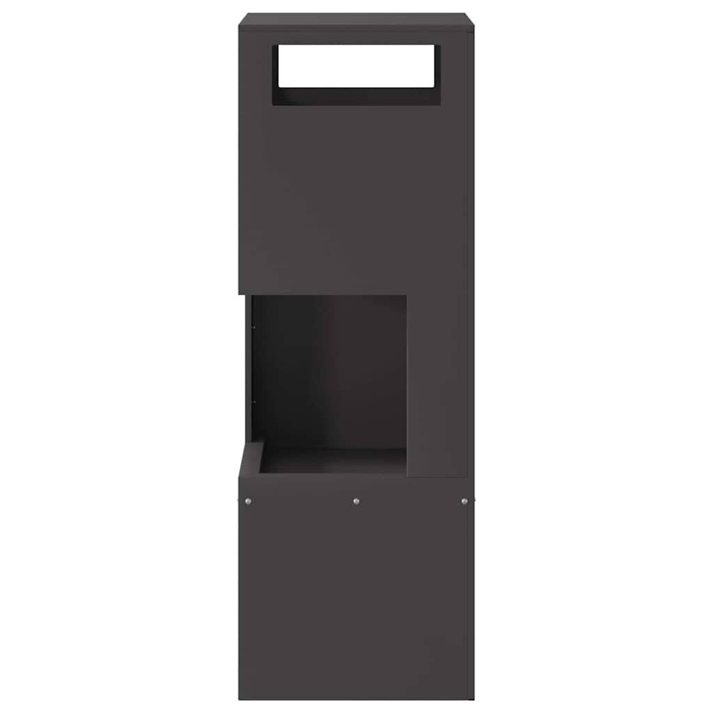 Feuerstelle aus Stahl Schwarz 35 x 35 x 100 cm, Outdoor Kamin Ofen für Garten Terrasse Balkon, Heizquelle mit moderner Feuerstelle für Wärme und entspannte Atmosphäre