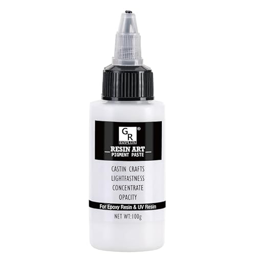 White Epoxy Resin Pigment Paste - 3.52 fl.oz / 100g /60ml High Concentrated White Resin Dye Paste for Resin Ocean Waves Cells Lacing UV Resin (White Resin Paste)