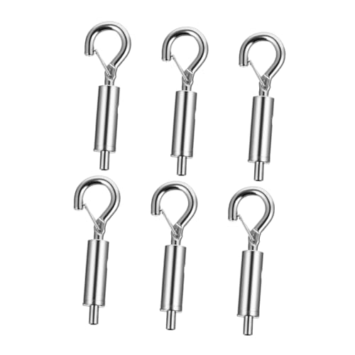 SOLUSTRE 6 Pcs Eye Turnbuckle Heavy Duty Hooks Wire Rope Turnbuckle Ratchet Hanger Cable Guide Zinc Plated for Advertising Sign and Panel Lights