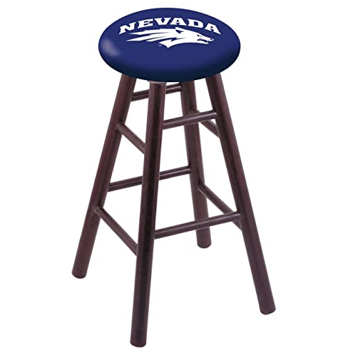 Holland Bar Stool Co. Oak Counter Stool in Dark Cherry Finish with Nevada Seat by The