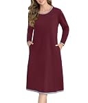 Sopesil – Sopesil Nachthemd Damen Lang Sleepwear Langarm Sleepshirt We