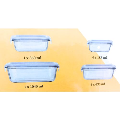 Pote De Vidro Marmita Hermetico Porta Mantimentos Kit Com 10