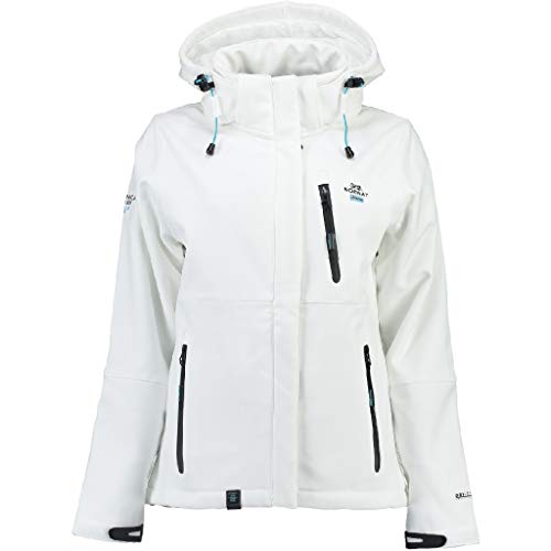 Geographical Norway Damen Outdoor Softshelljacke Touna B Kapuze White L