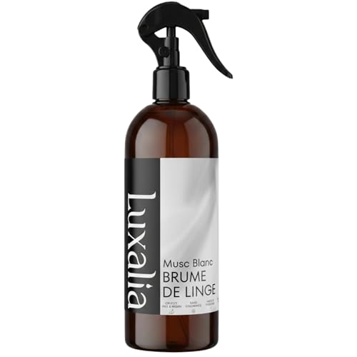 Brume de Linge Musc Blanc - Parfum Intense et Durable - White Musk - Haute Qualité - 500ml - LUXALIA