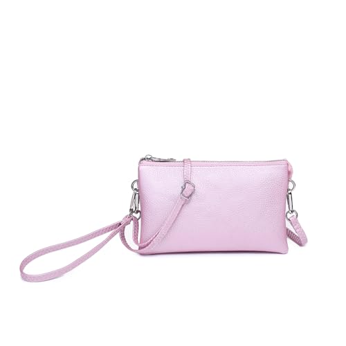 Image of JEN & CO. Riley Crossbody Bags for Women Vegan Leather Wristlet Clutch Wallet Purses Handbags with 2 Straps