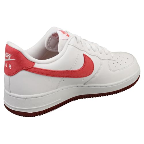 Nike Air Force 1 Low Womens Sneakers, White/Team Red/Dragon Red/Adobe, Size 7.52
