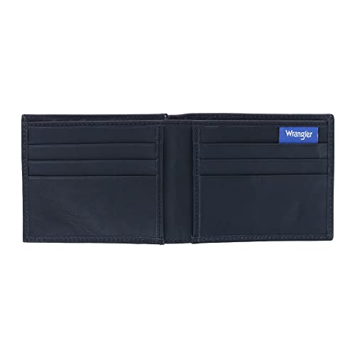 Wrangler Men's Leather Bifold Wallet, Black3