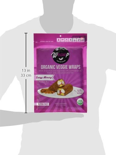 Wrawp Organic Veggie Flatbread, Energizing Morning, 5.9 Ounce
