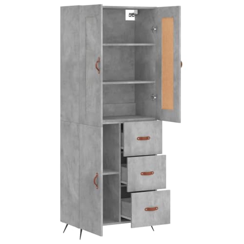 Tablero alto gris hormigón de madera robusta y diseño elegante industrial 5