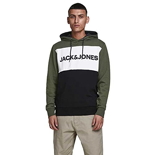 Herren Jack & Jones Warmer Print Hoodie | Logo Sweater Pullover | Basic...