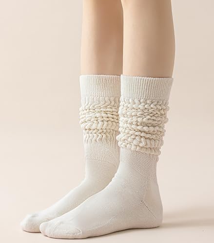 Image of Slouchy Socks for Women Stretchy Knee-High Scrunch Socks Soft Long Slouch Boot Socks