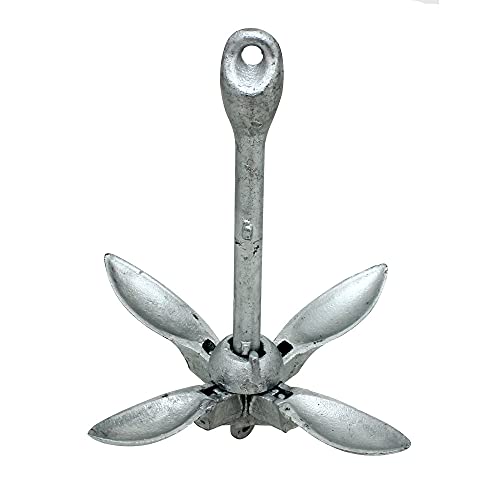 Extreme Max 3006.6545 BoatTector Galvanized Folding Anchor - 3.5 lbs.