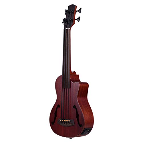 KEPOHK Ukulélé de basse acoustique électrique en bois U-Bass en coupe de 30 pouces, accordeur d’égalisation intégré avec… - Les Beatles, Paul McCartney, John Lennon, RIngo Starr, George Harrison KEPOHK Ukulélé de basse acoustique électrique en bois U-Bass en coupe de 30 pouces, accordeur d'égalisation intégré avec…