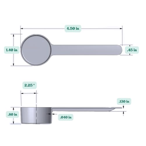 Image of 18 mL (18 CC) Long Handle Plastic Measuring Spoon for Coffee, Protein Powder, Pet Food, Spices, Grains, Dry Goods - Food-Grade BPA-Free (Pack of 10)