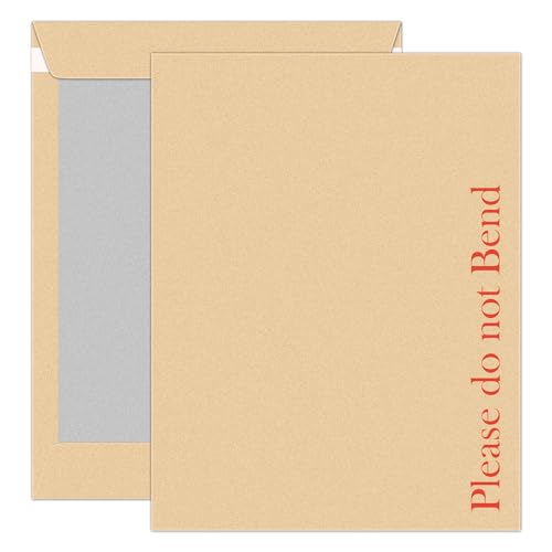 125Pcs A4 Envelopes iSOUL 324mm x 229mm A4 C4 Manilla Hard Board Backed Envelopes Do Not Bend Envelope