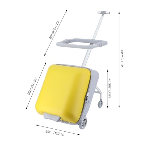 Expandable Luggage with Spinner Wheels, Suitcase with Seat Design, Kid Suitcase, Toddler Hard Luggage with Guardrail, 20 inch Carry-on Luggage for Travel 1 Set4