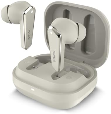 Noise Buds N1 Truly Wireless Earbuds with Chrome Finish, 40H of Playtime, Quad Mic with ENC, Ultra Low Latency Gaming (Up to 40 Ms), Instacharge(10 Min=120 Min), Bluetooth V5.3(Calm Beige)