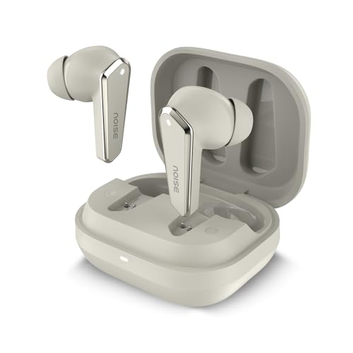Image of Noise Buds N1 Truly Wireless Earbuds with Chrome Finish, 40H of Playtime, Quad Mic with ENC, Ultra Low Latency Gaming (Up to 40 Ms), Instacharge(10 Min=120 Min), Bluetooth V5.3(Calm Beige)
