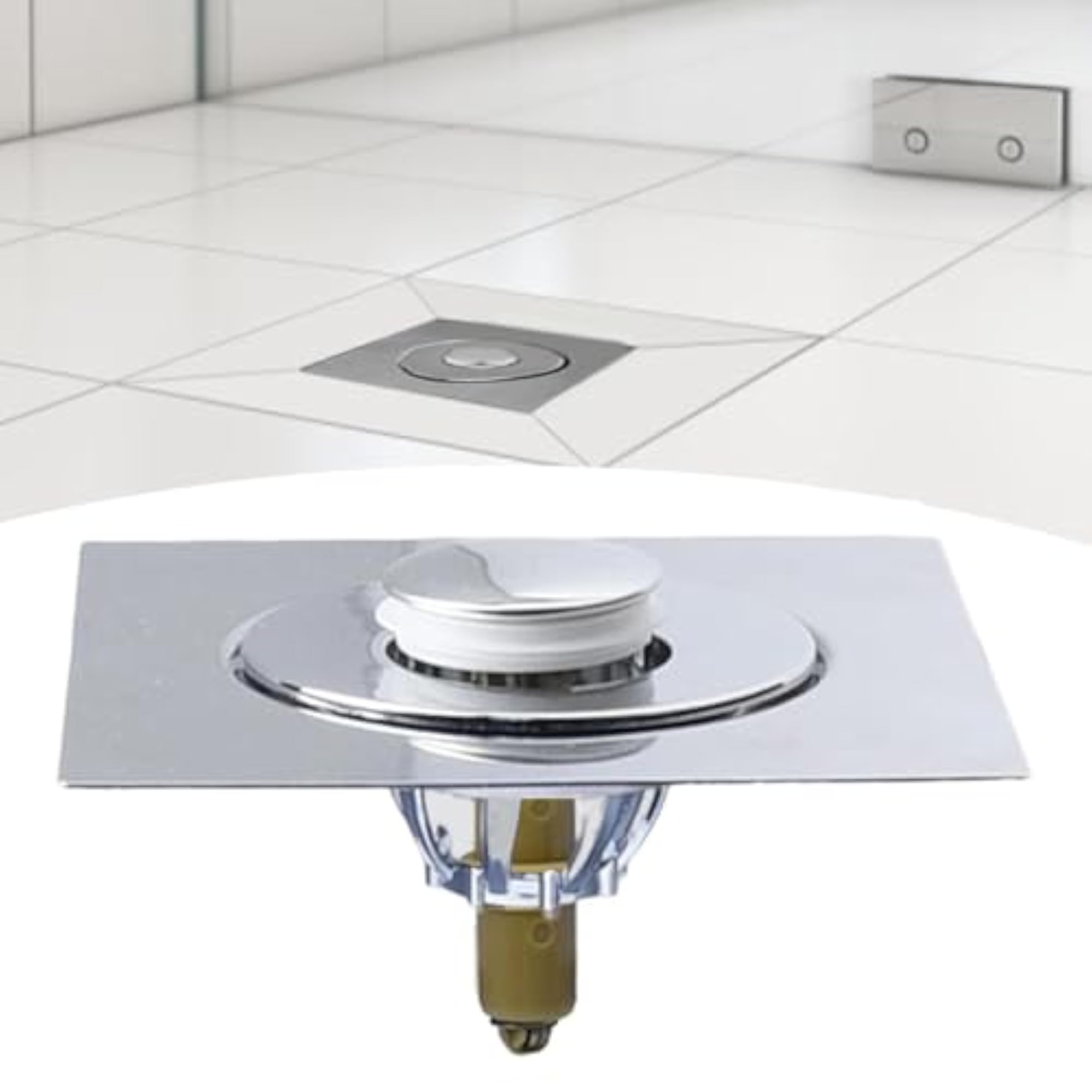 Bounce Design Floor Drain Odor Resistant Core Foot Press