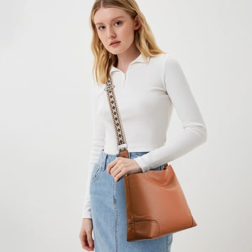 Bolso cruzado para mujer SENDEFN, bolso de mano de cuero sintético PU, bolso hobo con correa para el hombro miniatura 2
