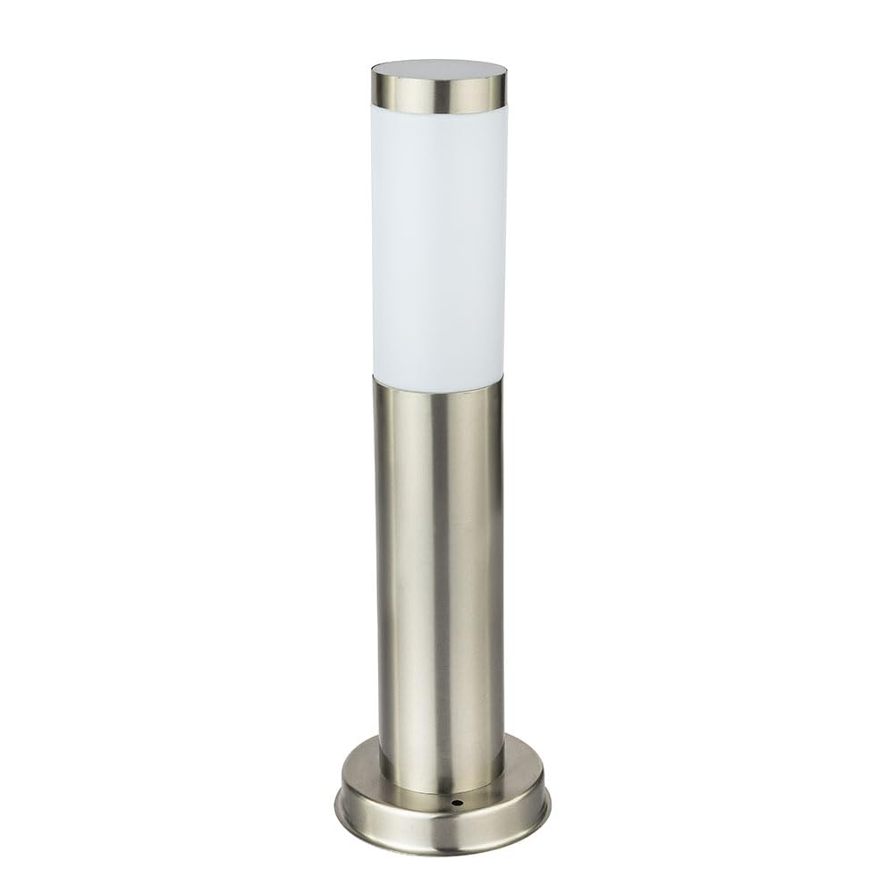 4x LED Außen Stehleuchte Standlampe Beleuchtung Weg-Licht Edelstahl IP44 geeignet für Garten, Hof, Weg, Eingangsbereich, Veranda, Terrasse