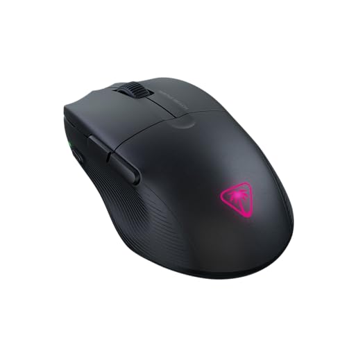 Image of Turtle Beach Pure Air Wireless RGB Gaming Mouse, Ultra-Light 54g Ergonomic Design, 26000 DPI Optical Sensor, 125-Hour Rechargeable Battery, Dual Wireless + Bluetooth, Titan Optical Switches - Black