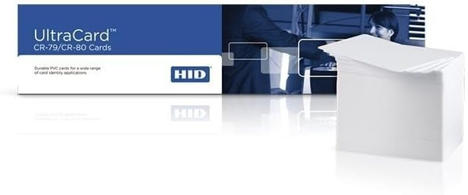 2ID - HID UltraCard x500 Blank PVC Cards | SKU: 081754 | Compatible with Any Direct-to-Card Printer |100% PVC | Perfect for Full-Color Photo ID, Gift and Loyalty Cards