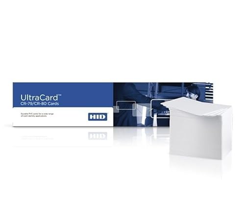2ID - HID UltraCard x500 Blank PVC Cards | SKU: 081754 | Compatible with Any Direct-to-Card Printer |100% PVC | Perfect for Full-Color Photo ID, Gift and Loyalty Cards