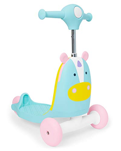Skip Hop Kids 3-in-1 Baby Activity Push Walker & Ride On Scooter Toy, Unicorn - image 8