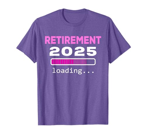 Funny Retirement 2025 carregamento contagem regressiva de reforma t-shirt, Preto, S