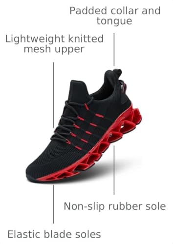 Image of Mens Running Shoes Mesh Breathable Trail Runners Fashion Sport Blade Walking Tennis Sneakers