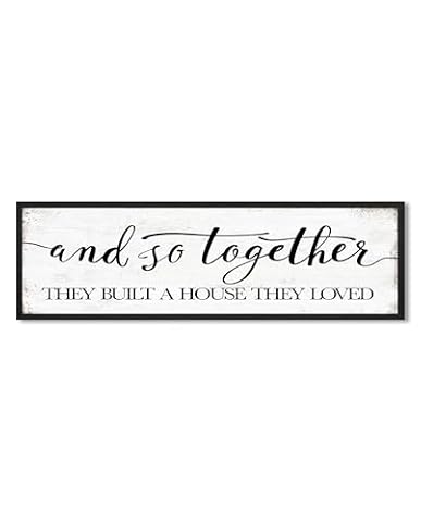 YPY Farmhouse Wall Decor Sign: And So Together They Built A House They Loved — $25.07 (20% off)
