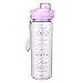 Trust in The Lord Purple Water Bottle w/Proverbs 3:5-6 - Christian Water Bottle for Women & Men, Scripture Inspirational Water Bottle for Everyday Use (BPA Free 28oz Wide Mouth Water Bottle)