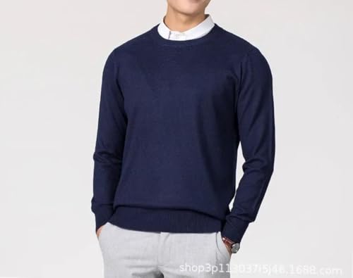 Men's Crew Neck Pullover Wool Sweater Classic Solid Color Slim Fit Base Layer Plus Size Cool Weather2