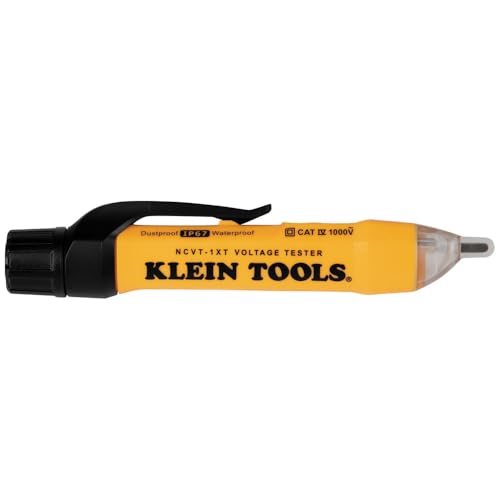 Image of Klein Tools NCVT1XT Voltage Tester, Non-Contact Low Voltage Test Pen, 70V to 1000V AC, Durable IP67 Tester is Dustproof and Waterproof