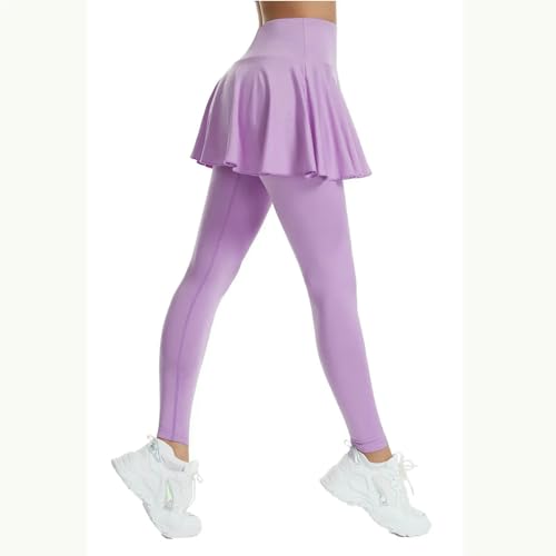 Women's Yoga Pants Skirt Solid Color High Waist Fitness Trousers Cycling Running Training Sports Leggings2